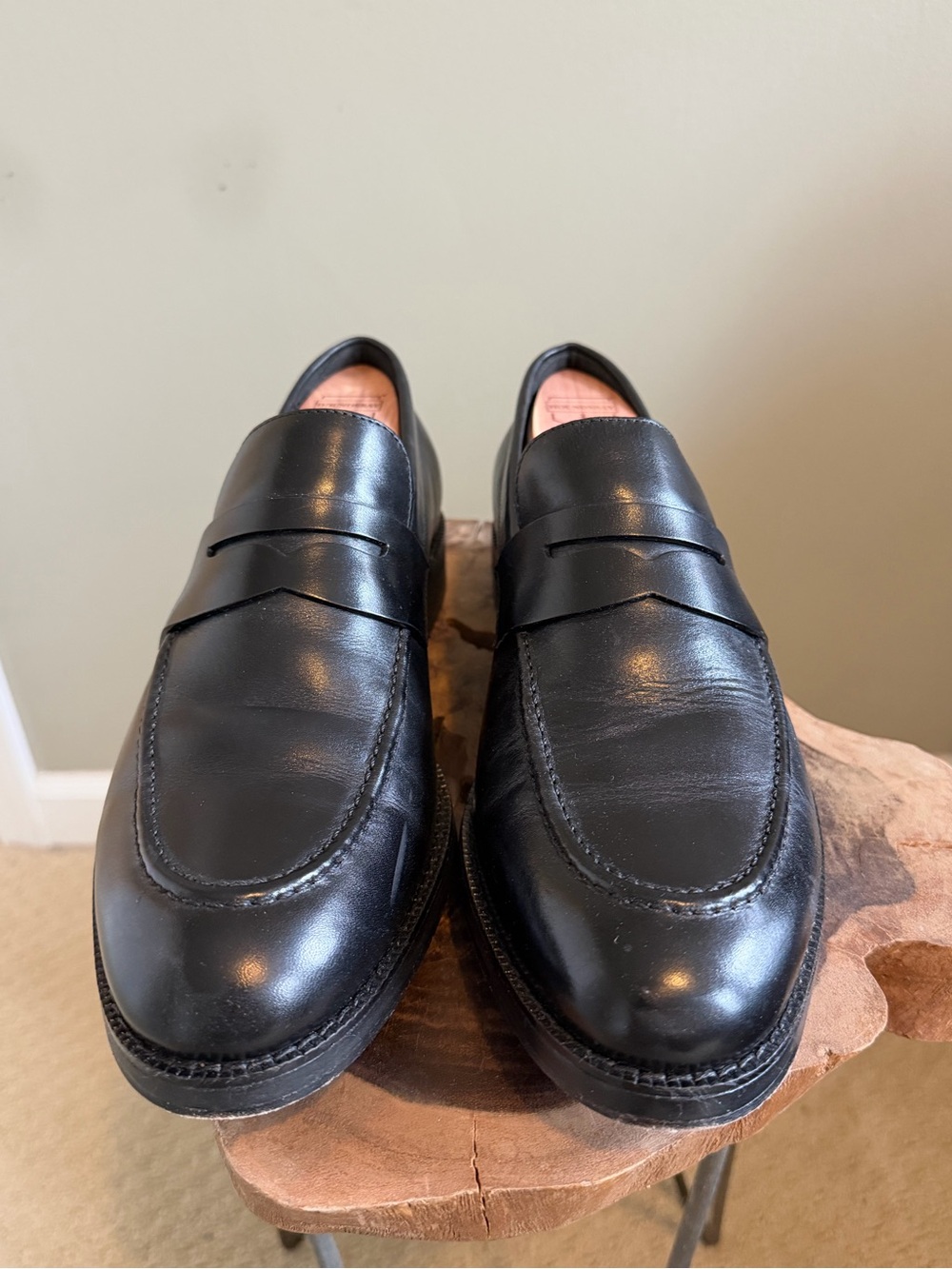 Cole Haan Black Leather Penny Loafers